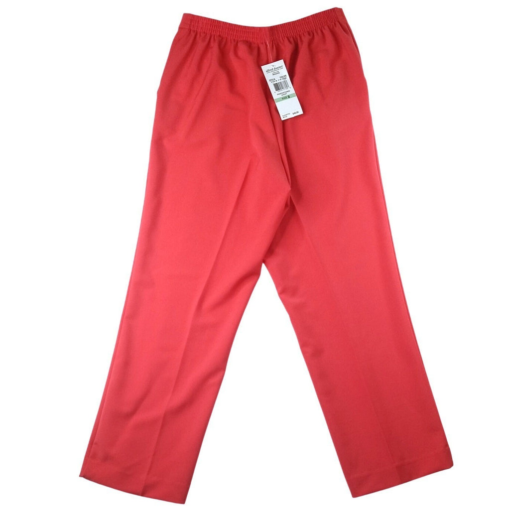 NWT Alfred Dunner Womens Coral Elastic Waist Cropped Pants Sz 8 Polyester Blend