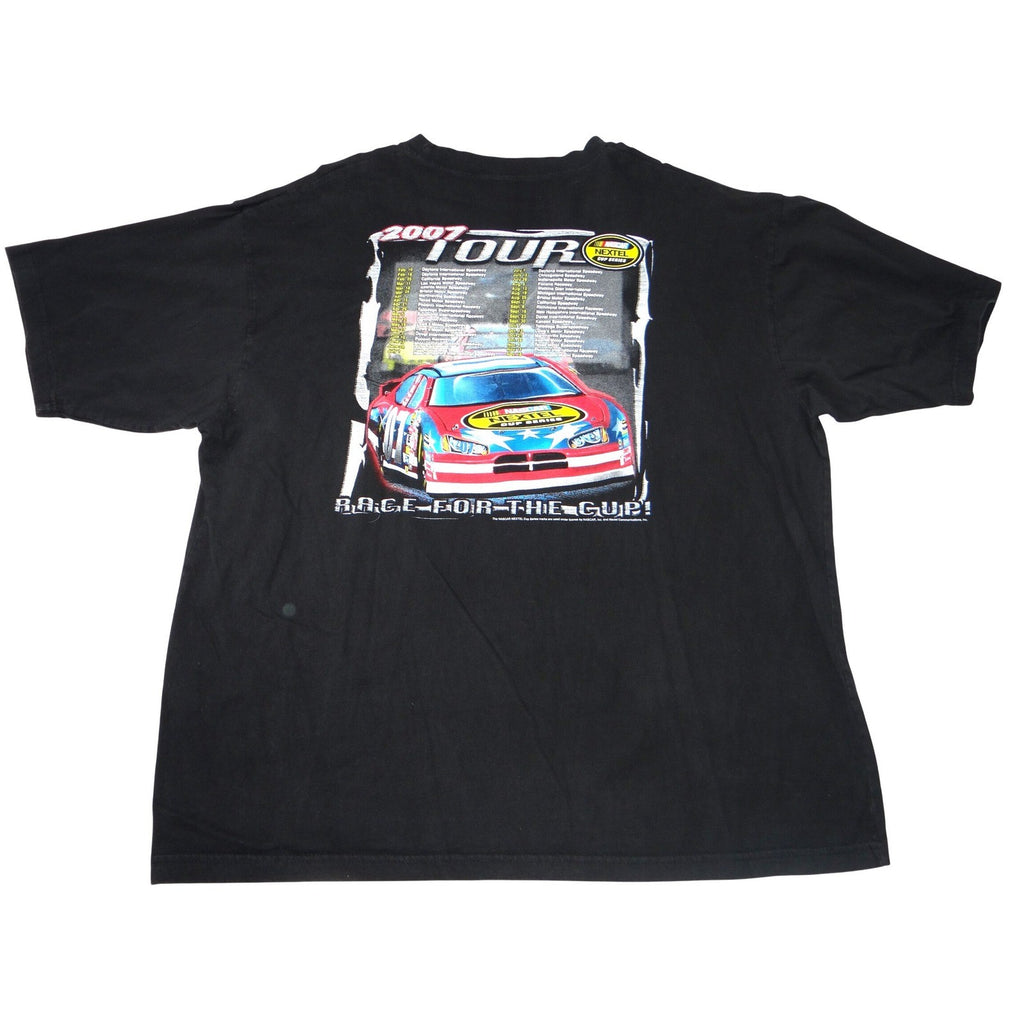 Y2K NASCAR Nextel Cup Series 2007 Tour TShirt Mens 3X Black Graphic Double Sided