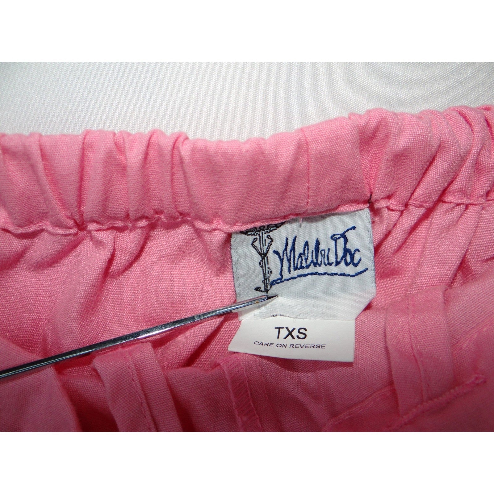Malibu Doc Pink Wide Leg Scrub Pants Women TXS Elastic Waist Flare Tall
