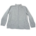 George Mens XL Gray Space Dye Full Zip Fleece Lined Jacket Mock Neck Outerwear