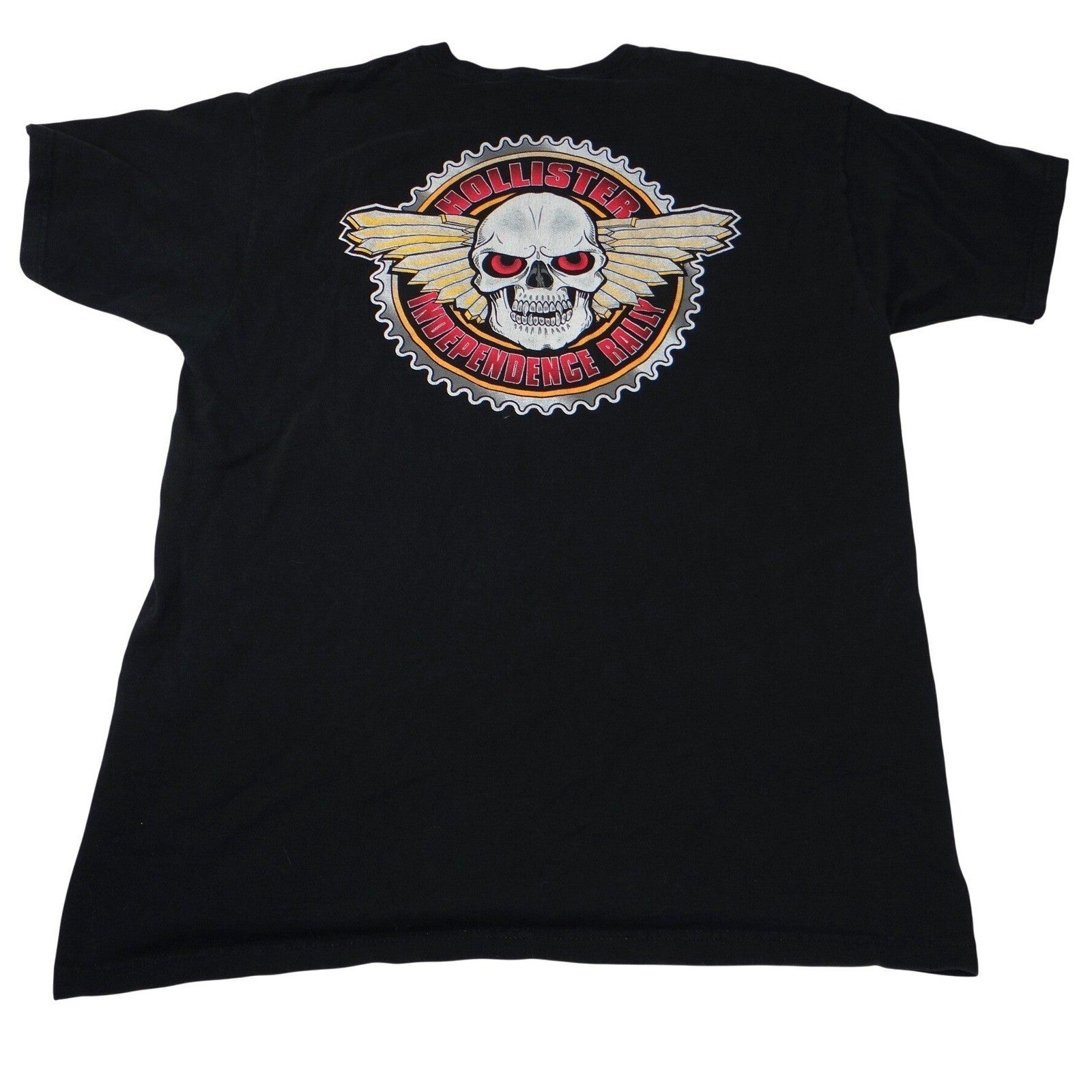 Vintage Hollister Independence Rally 1999 Skull Wings Graphic TShirt XL Black