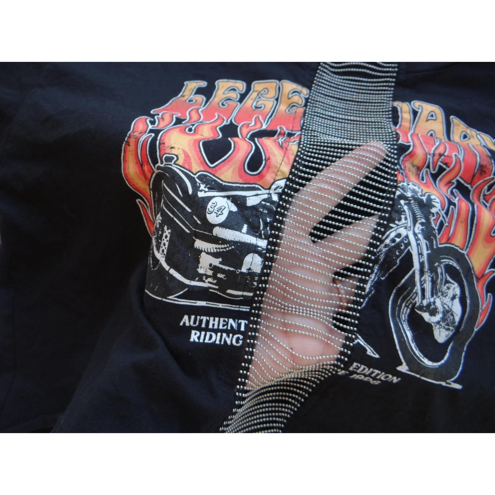Legendary Motorcycle Graphic Crop Top - Vintage Style