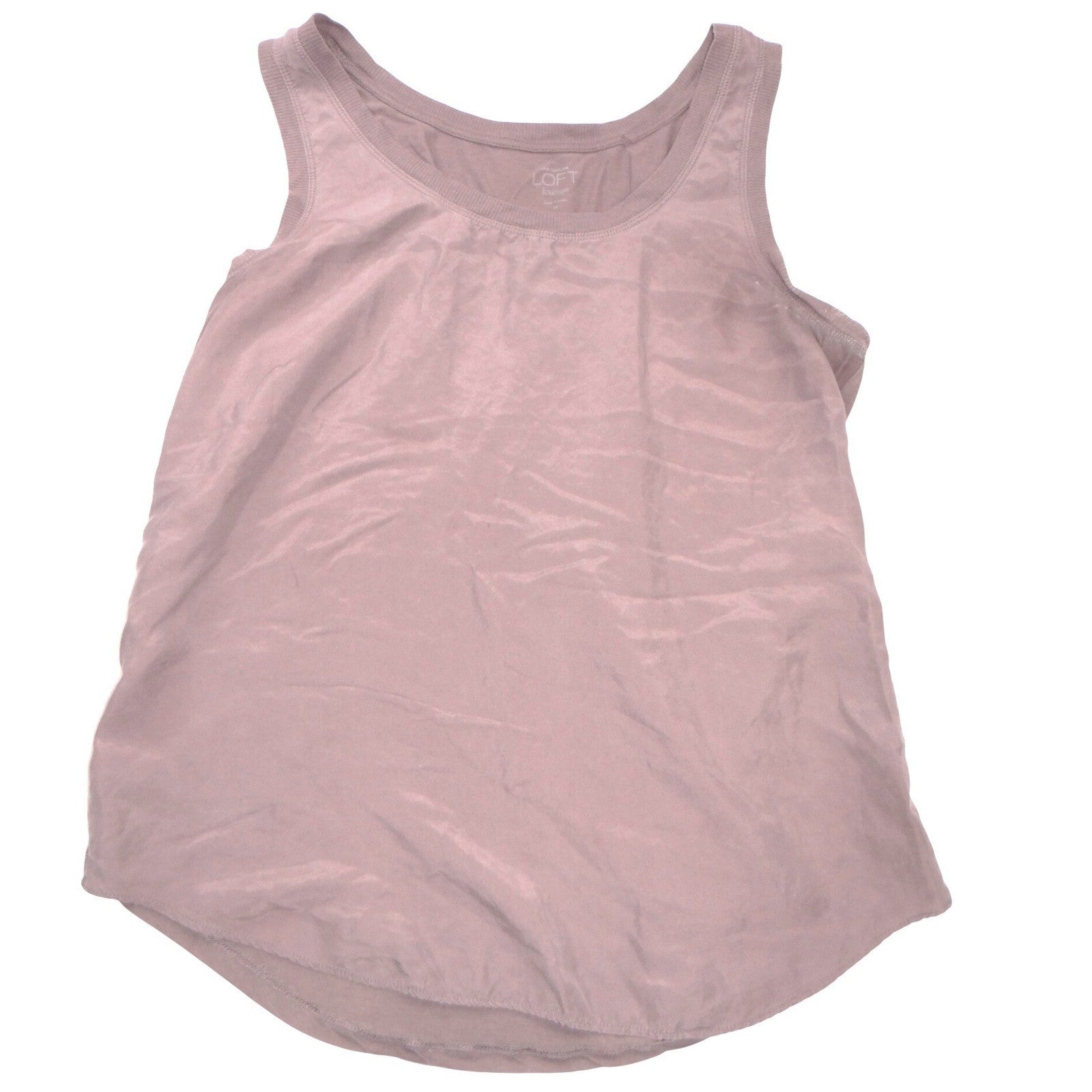 Ann Taylor Loft Lounge Mauve Purple Mixed Media Tank Top Sleeveless Medium