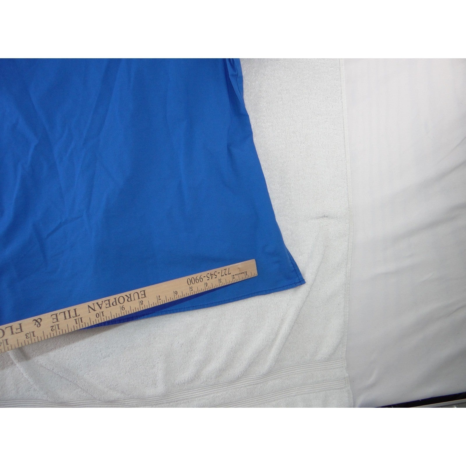 WonderWink WonderFlex Womens Blue V-Neck Scrub Top Short Sleeve Medium 0168