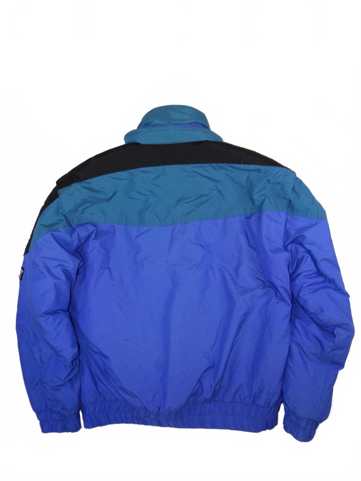VTG Zermatt Men's Blue and Teal Nylon Winter Jacket - Med