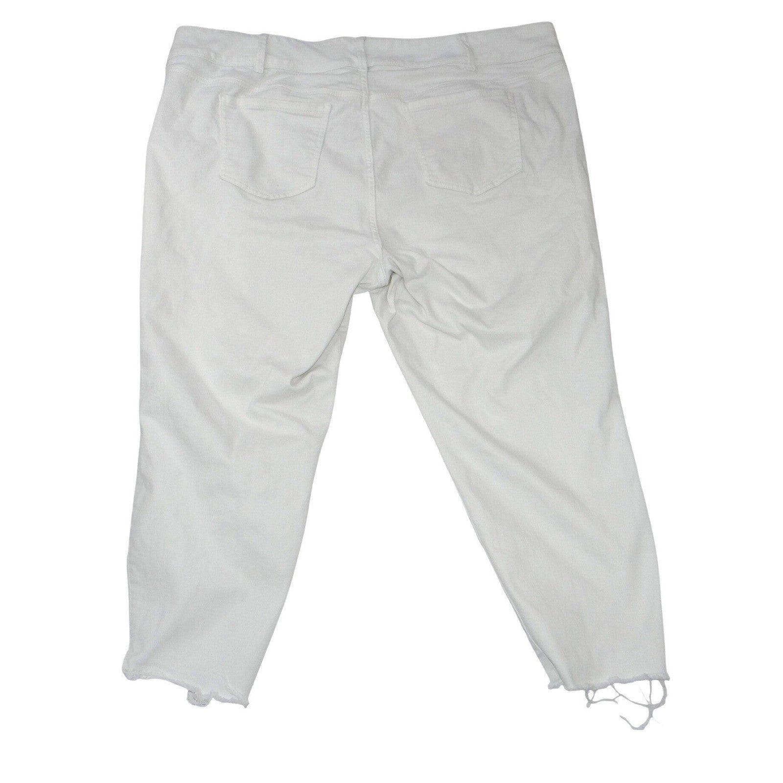 Torrid White Super Soft High Rise Cropped Jeggings Raw Hem Size 26R