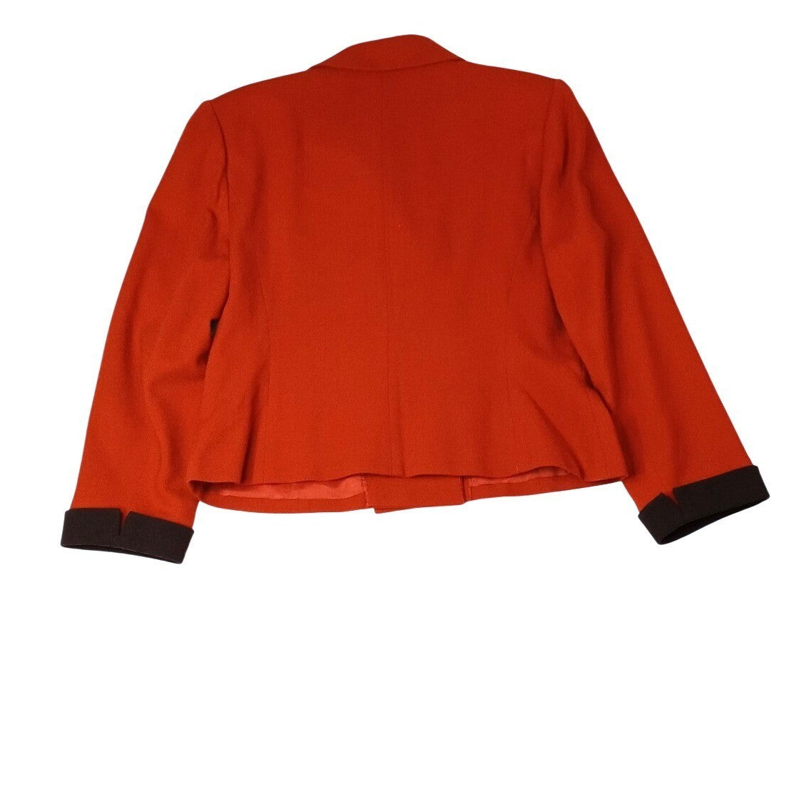 Vintage Kasper ASL Women's Double Breasted Blazer Orange Wool Size 14