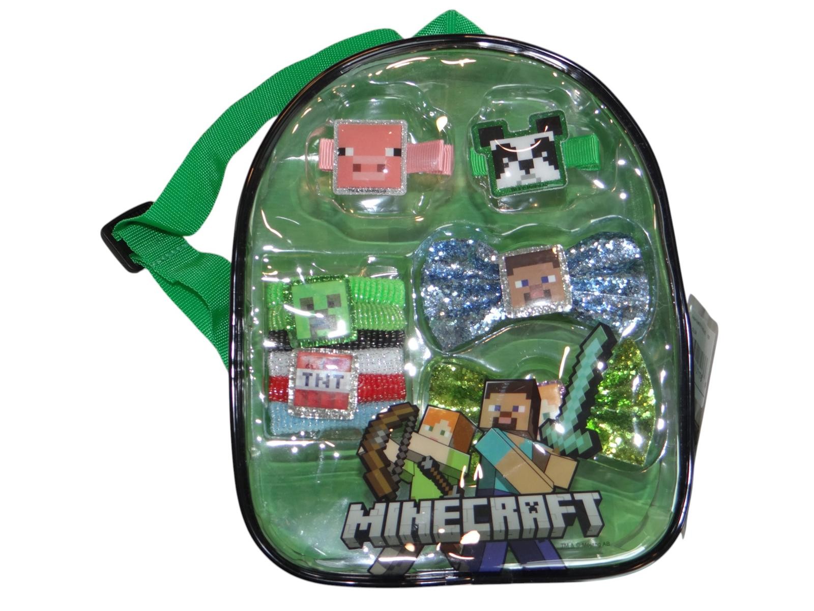 Minecraft MINI Backpack with Character Hair Clips, Bows, Ties