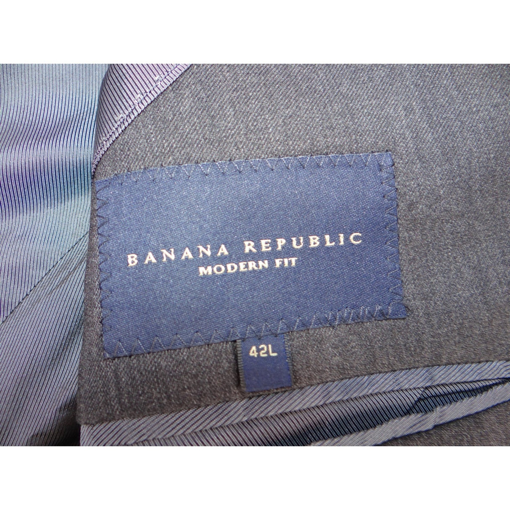 Banana Republic Modern Fit 42L Charcoal Grey Wool Blend Suit Jacket Blazer