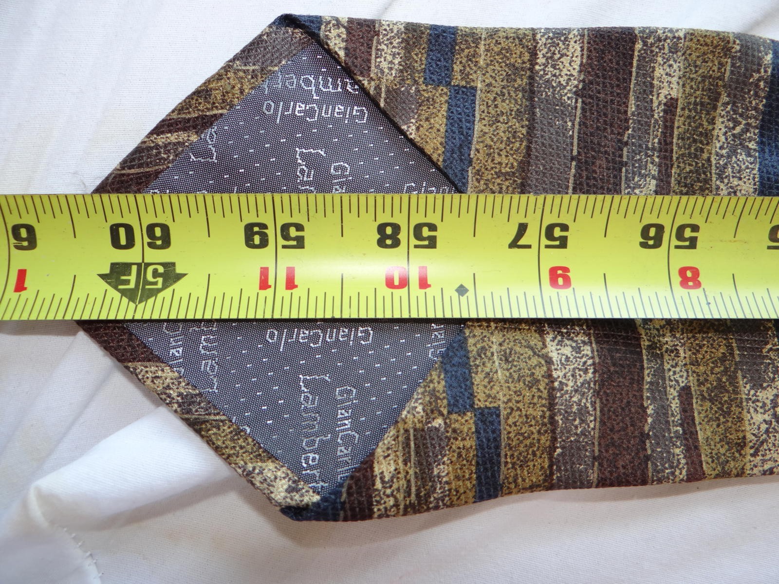 Lamberti 100% Silk Made in Italy Striped Tie