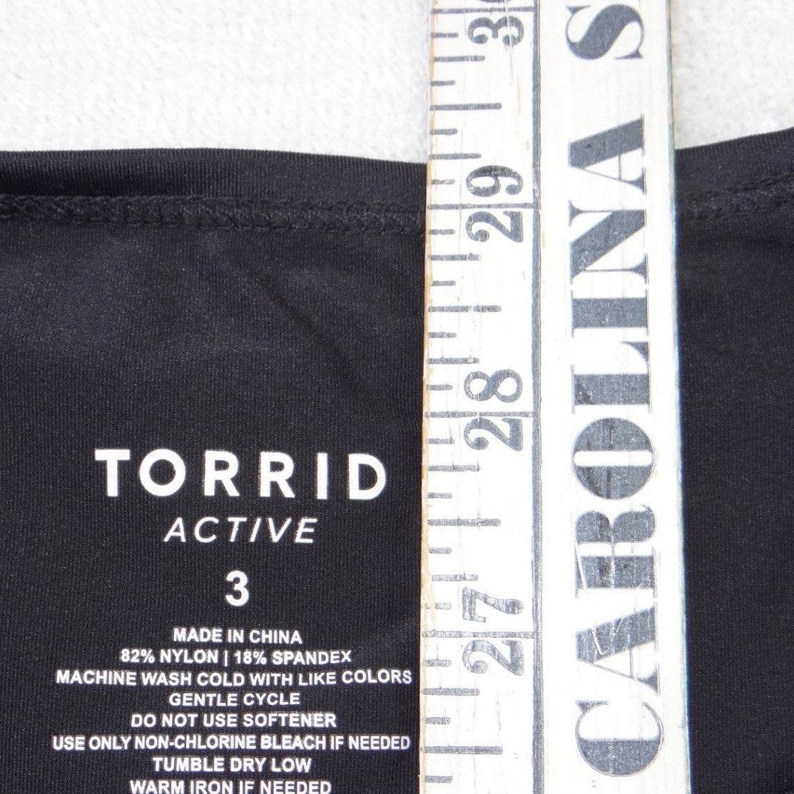 Torrid Active Womens Plus Size 3 Black Sleeveless Crew Neck Workout Tank Top