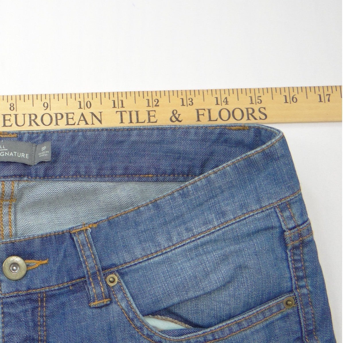 LL Bean Signature Blue Straight Leg Jeans Womens 8P Medium Wash Denim Classic