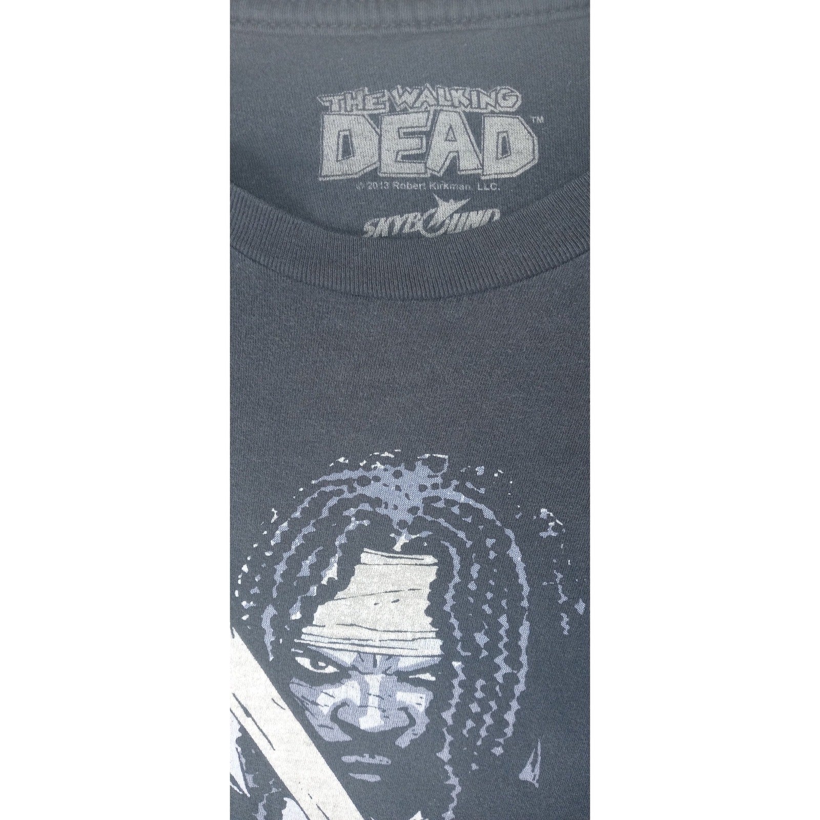 2013 The Walking Dead T Shirt Michonne Graphic Print Black 2X Cotton