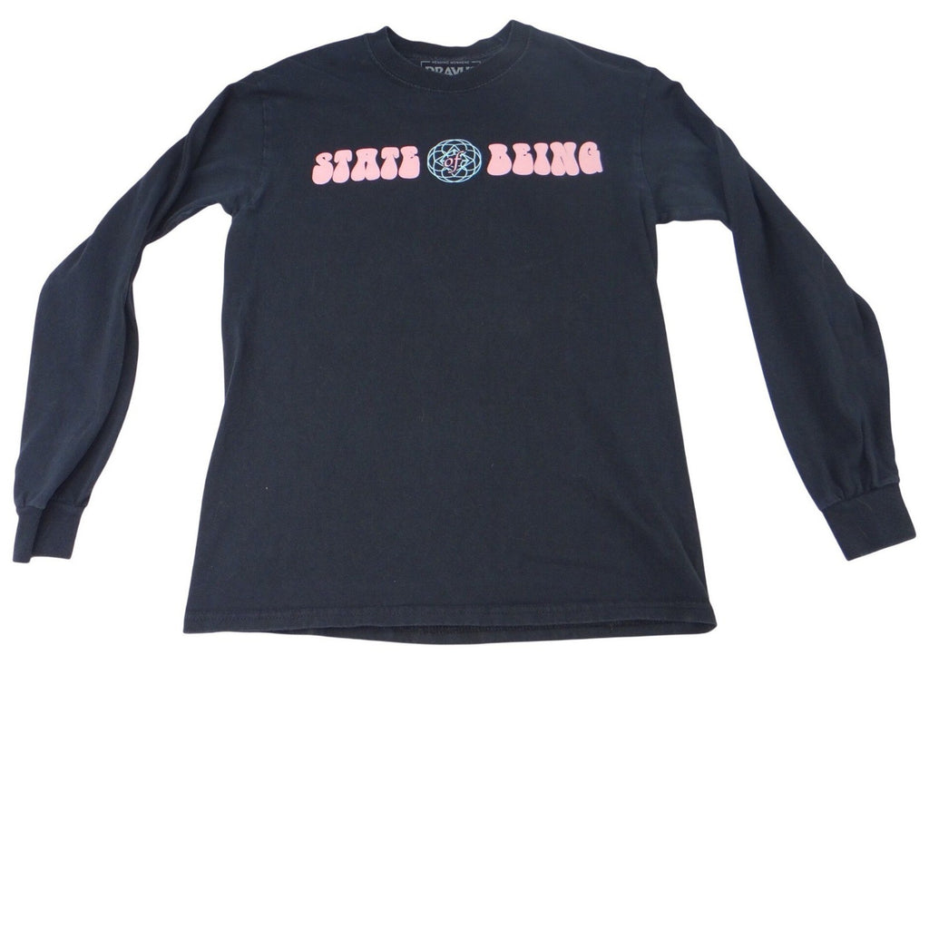 Dravus Heading Nowhere State of Being Graphic Long Sleeve T Shirt Black Small