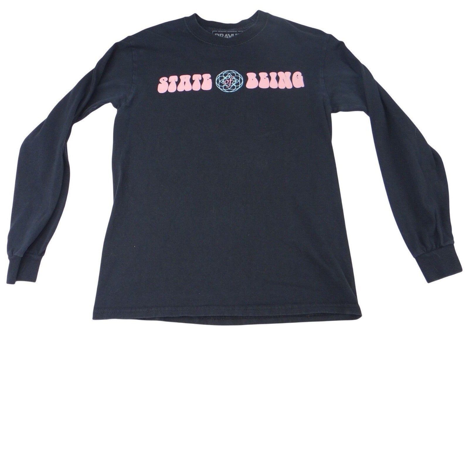 Dravus Heading Nowhere State of Being Graphic Long Sleeve T Shirt Black Small
