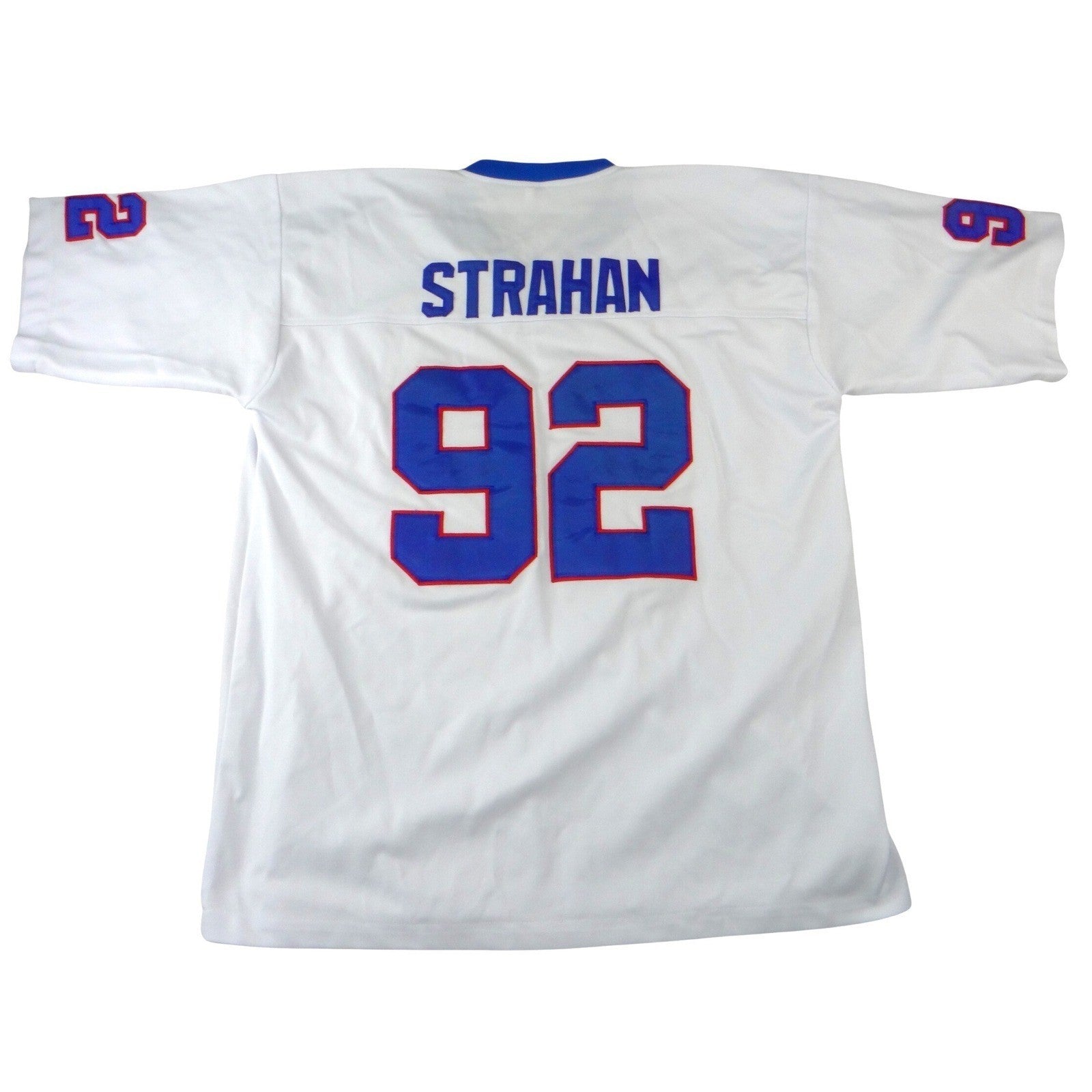 Michael Strahan 92 New York Giants Style Football Jersey White Mens XL-XXL