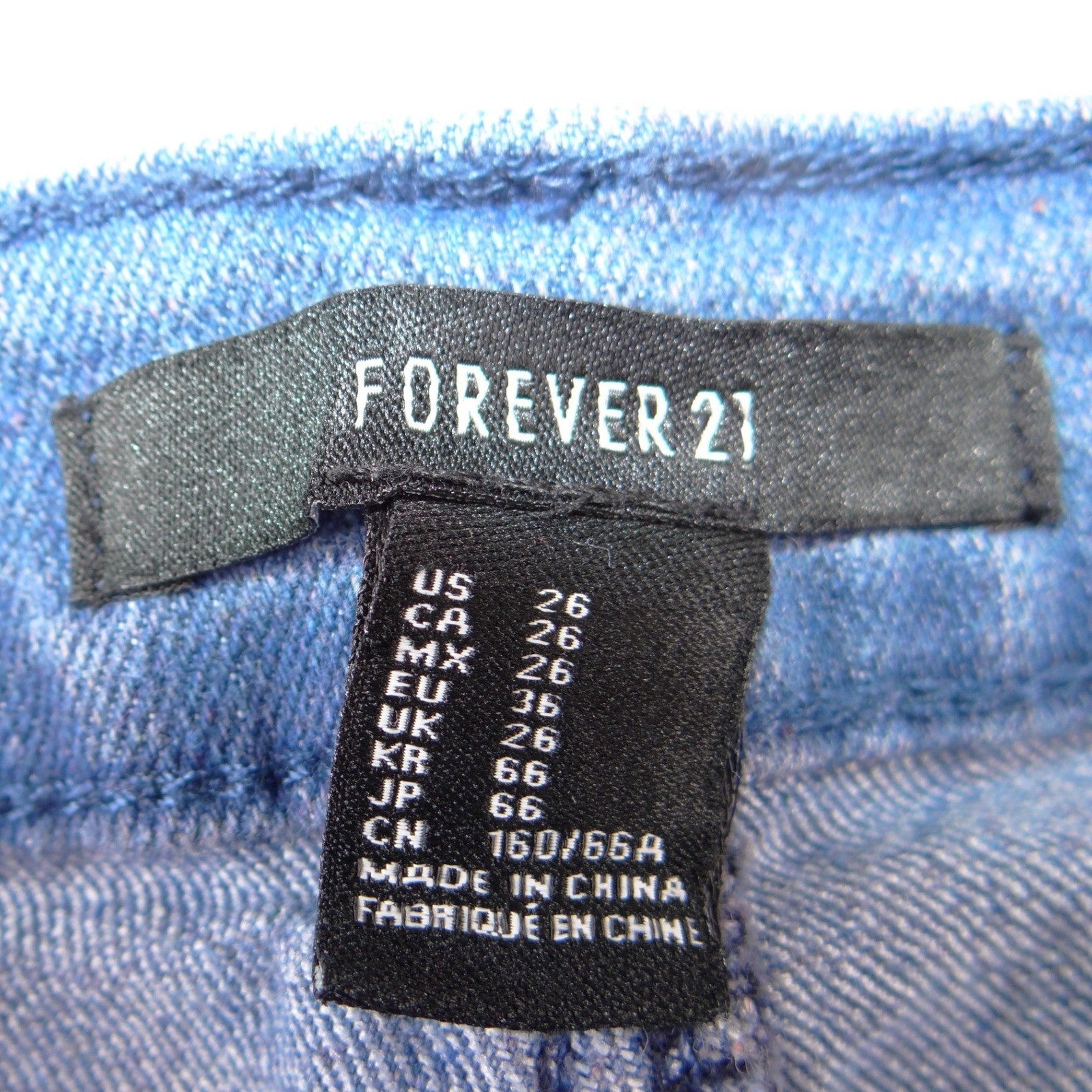 Forever 21 Womens Skinny Jeans Medium Wash Blue Mid Rise Denim Pants Size 26