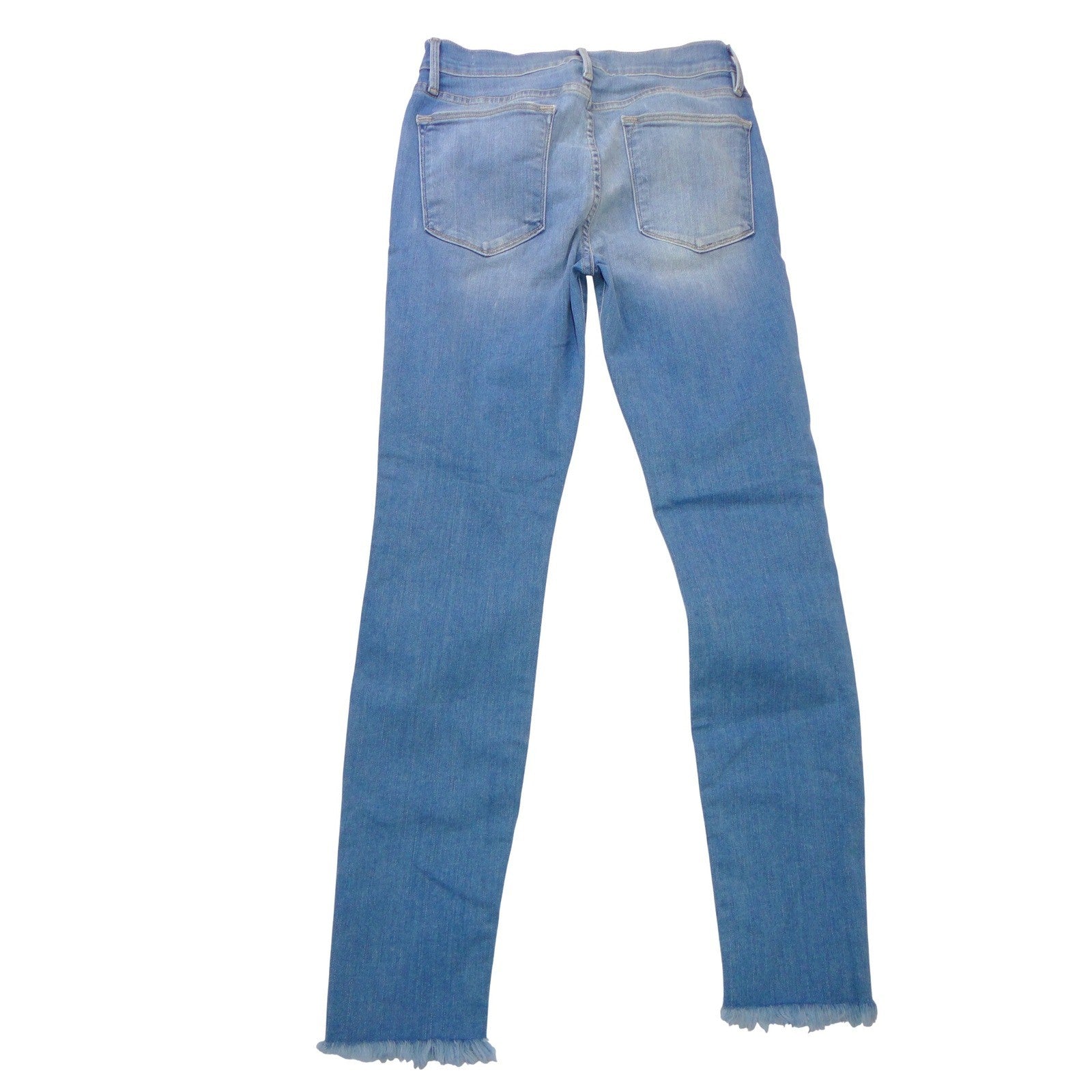 Frame Denim Le High Skinny Light Wash Frayed Hem Jeans Size 28