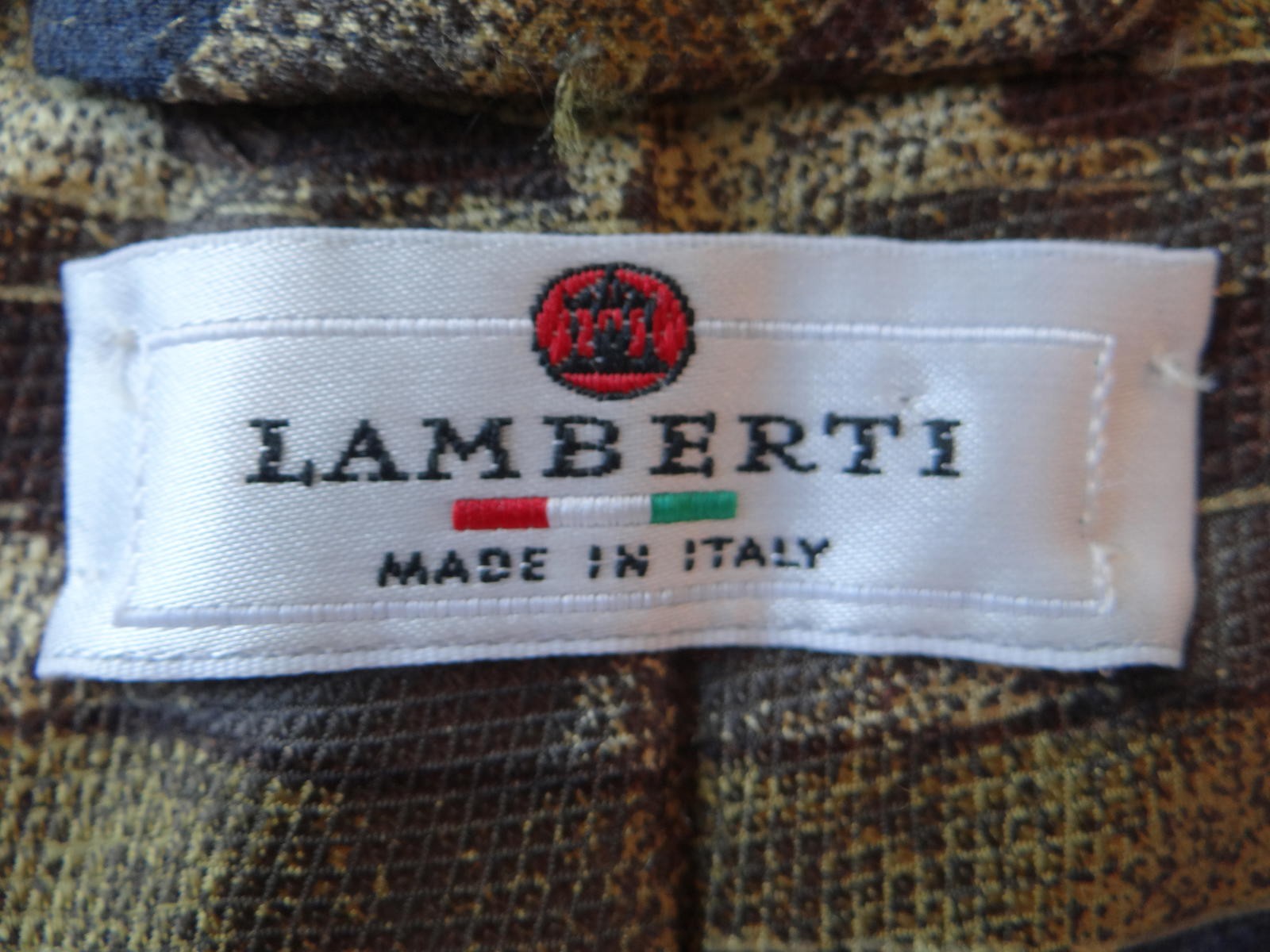 Lamberti 100% Silk Made in Italy Striped Tie