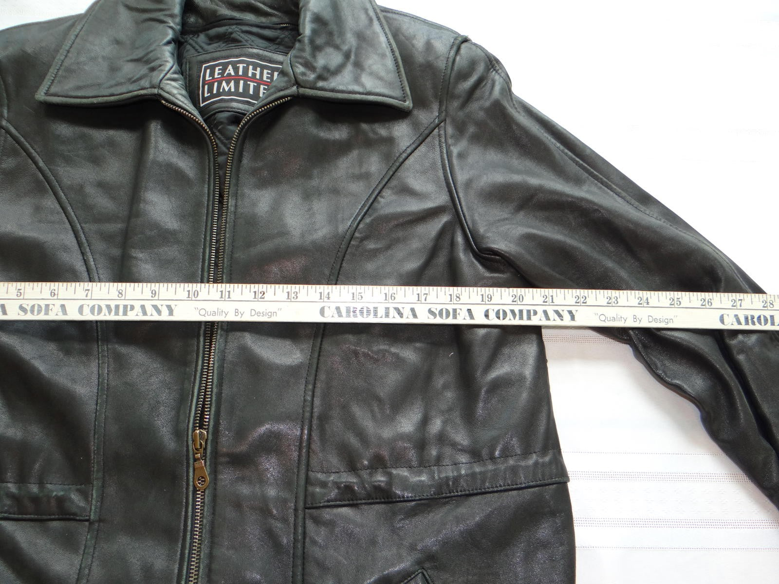 Men's Black Leather Jacket Medium