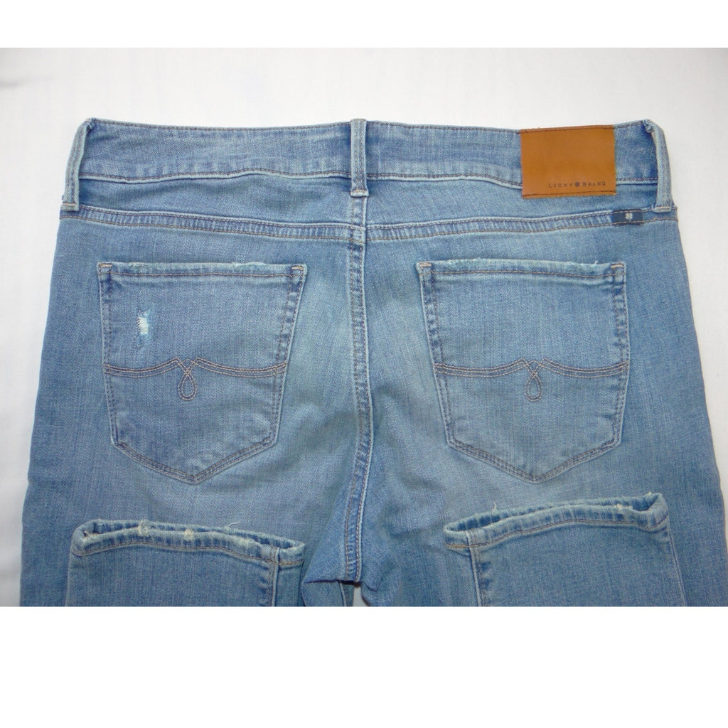 Lucky Brand Lolita Skinny Jeans Womens 8/29 Light Wash Distressed Blue Denim