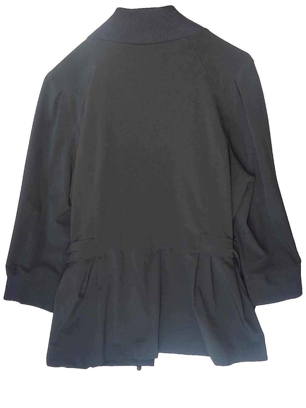 Zenergy by Chico's Black Women's Zip-Up Scrub Style Jacket Size 2