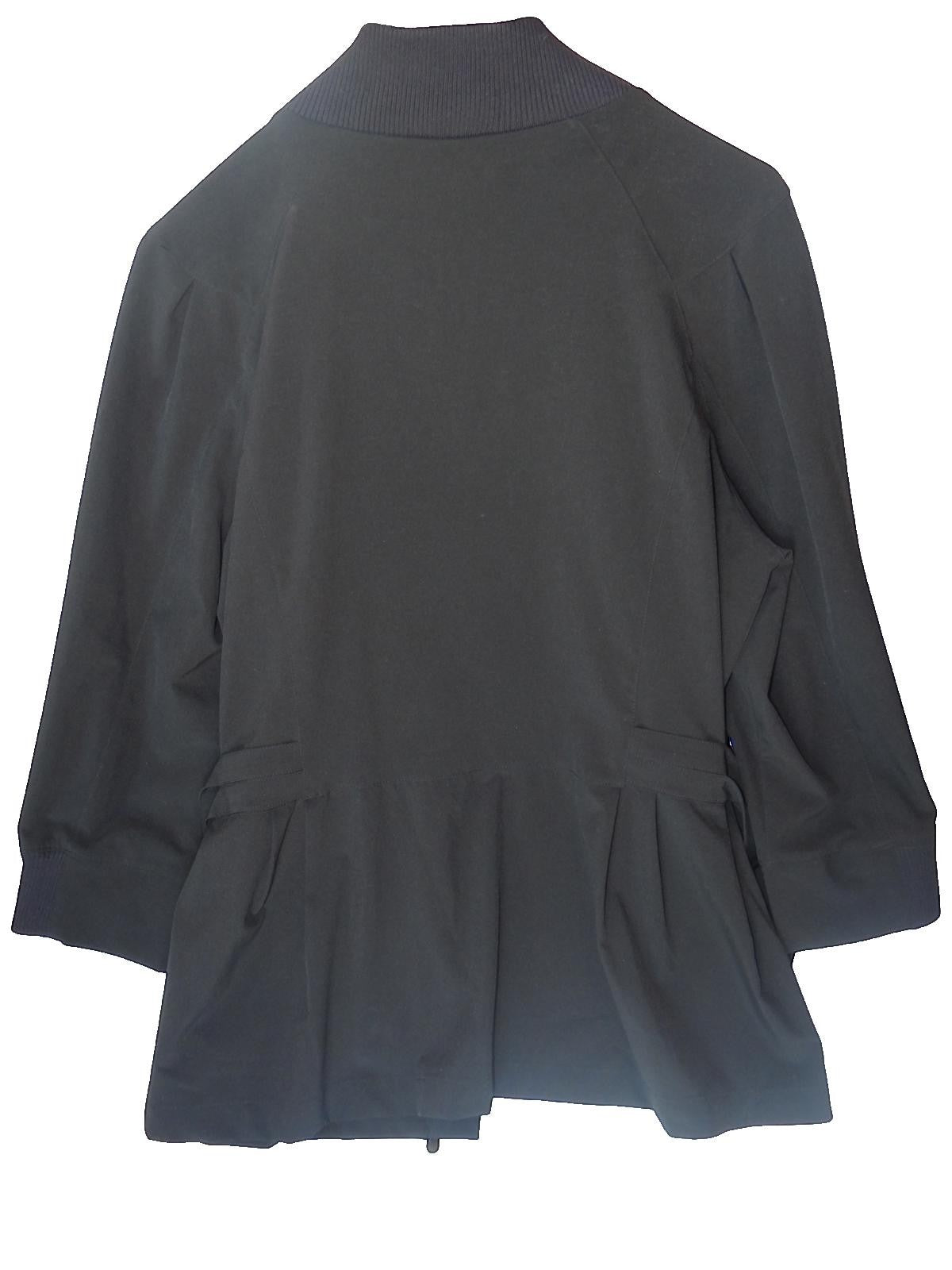 Zenergy by Chico's Black Women's Zip-Up Scrub Style Jacket Size 2