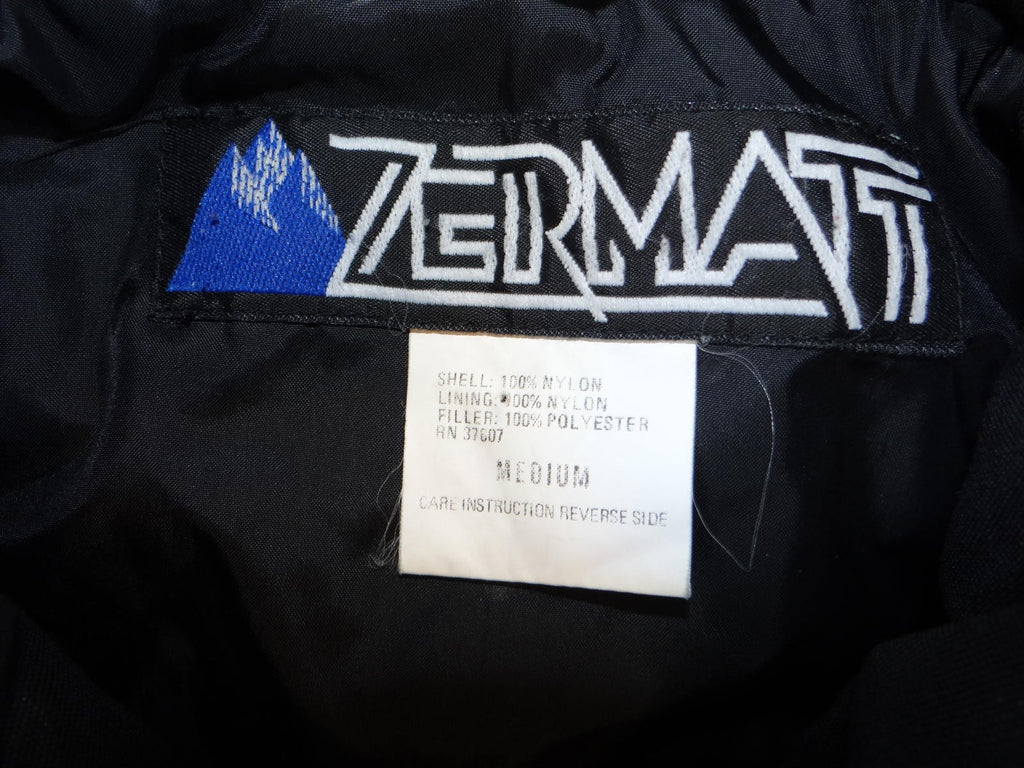 VTG Zermatt Men's Blue and Teal Nylon Winter Jacket - Med