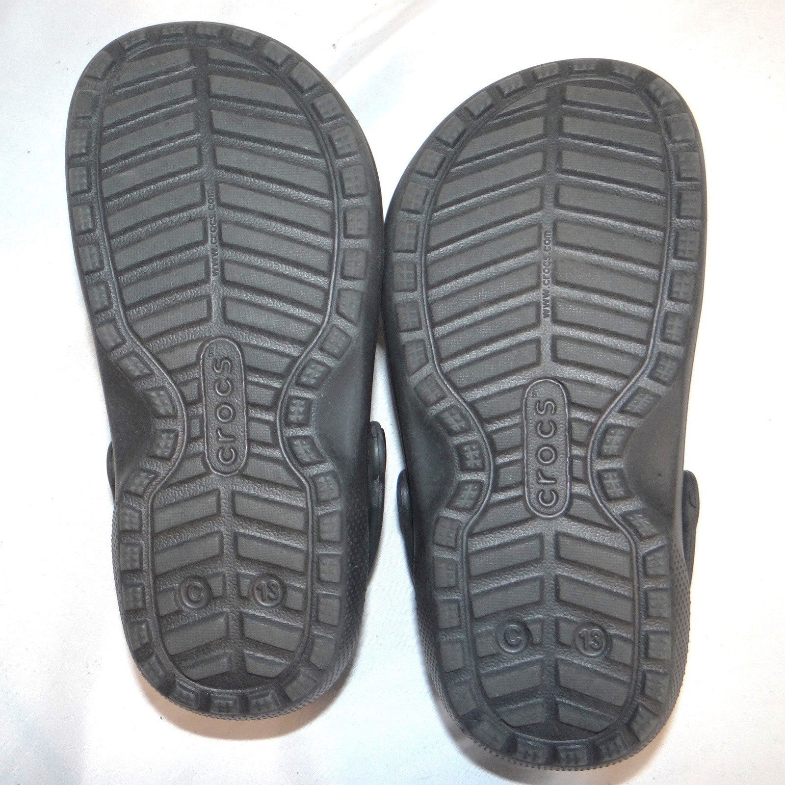 Crocs Kids Classic Lined Clog Black Faux Fur Fuzzy Slip On Shoes Kids Size 13