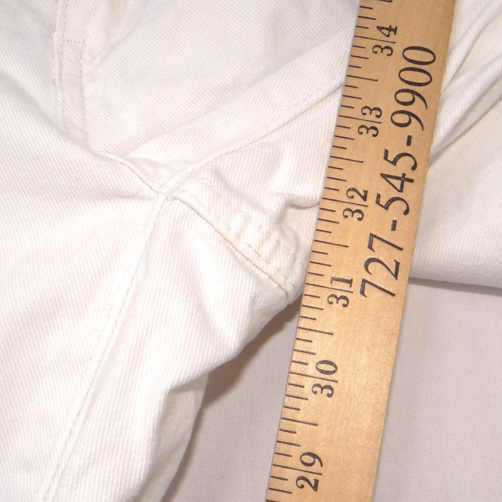 SHEIN Curve White Wide Leg Raw Hem Jeans Plus Size 0XL High Waist Denim