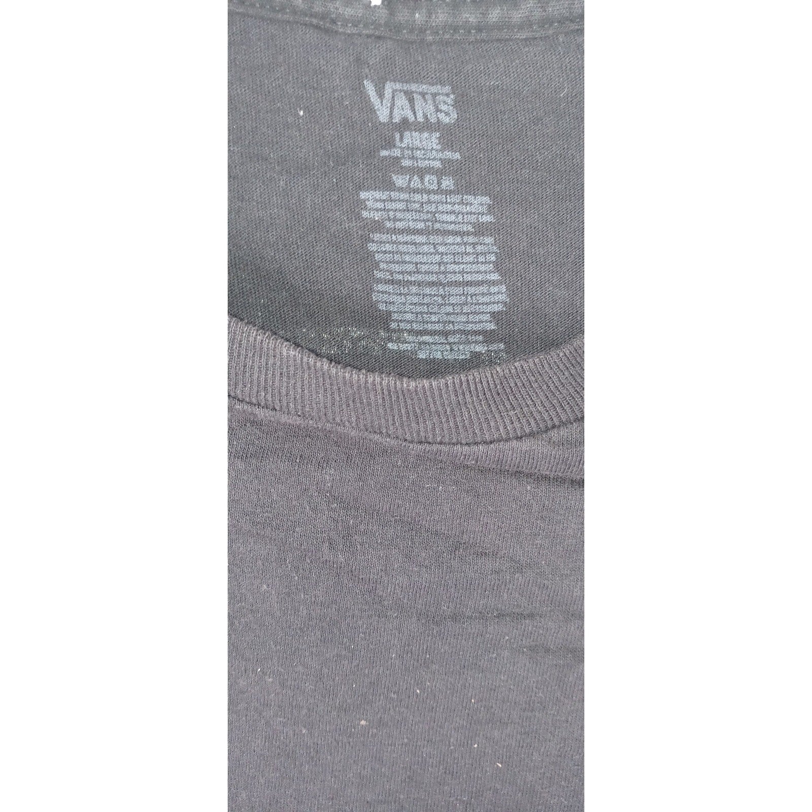 Vans Men's Black Wolf Graphic T-Shirt Size Large