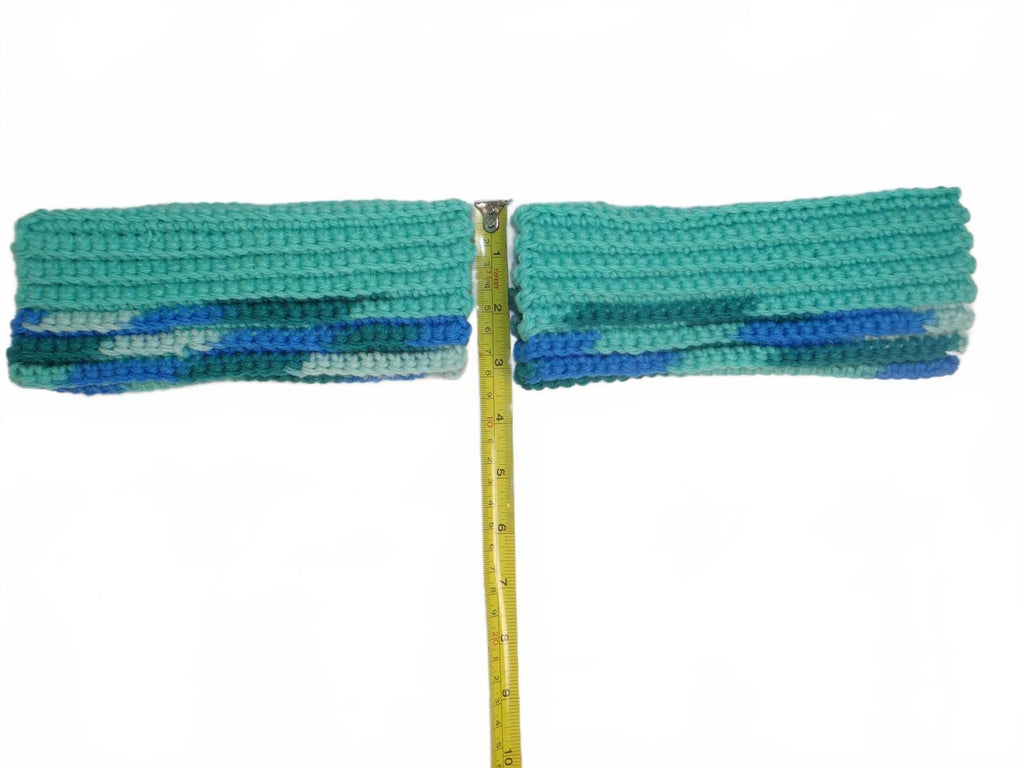 Handmade Crochet Handwarmers in Blue and Green Lot 4