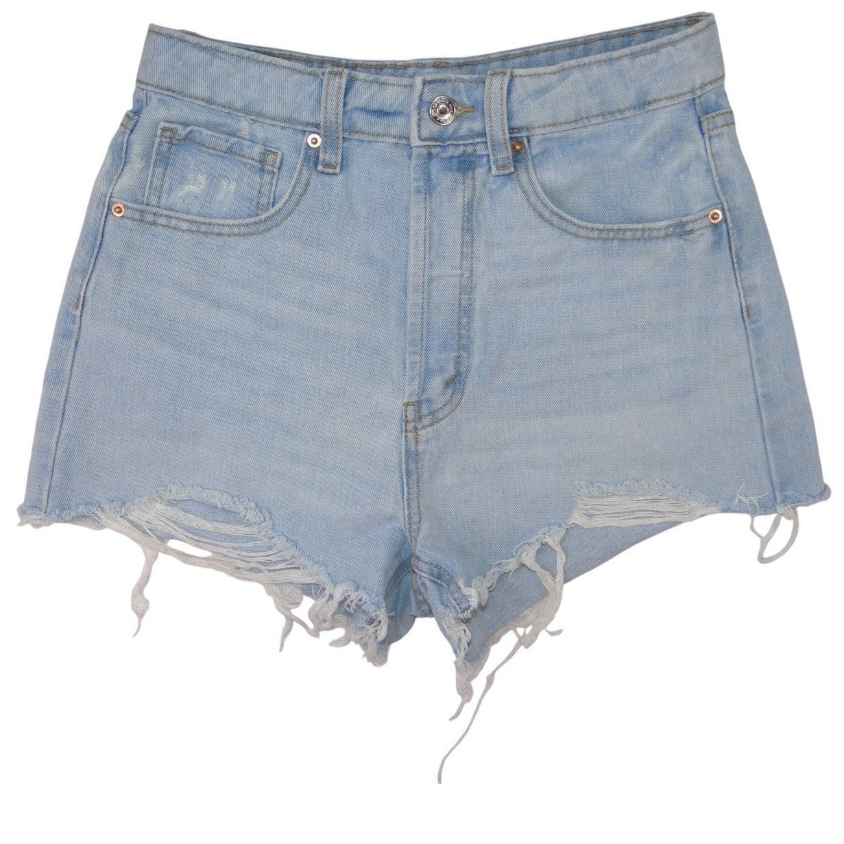 Wild Fable Womens Light Wash Denim Cutoff Shorts High Rise Distressed Size L