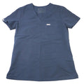 FIGS Technical Collection Navy Blue V-Neck Scrub Top Womens XS Chest Pocket