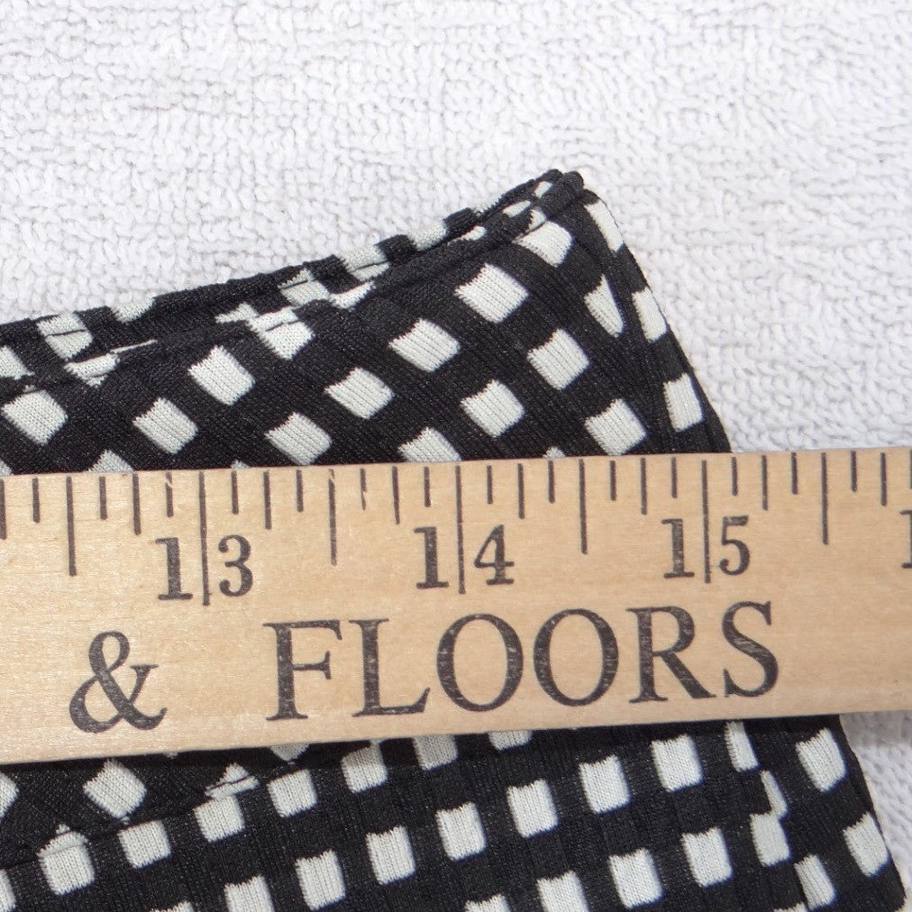 Express Womens Size 8 Black White Checkered Grid Mini Skirt Exposed Back Zipper