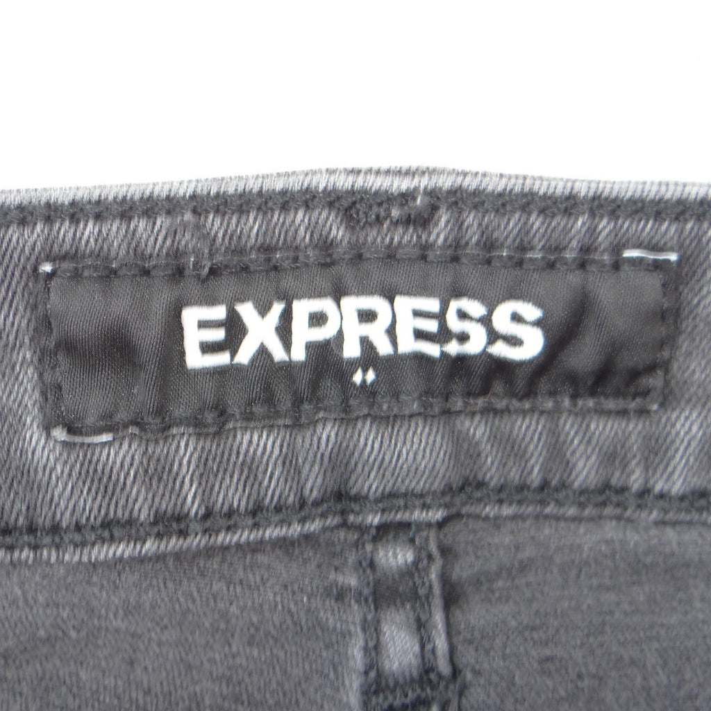 Express Mens Hyper Stretch Slim Skinny Jeans Grey Faded Wash