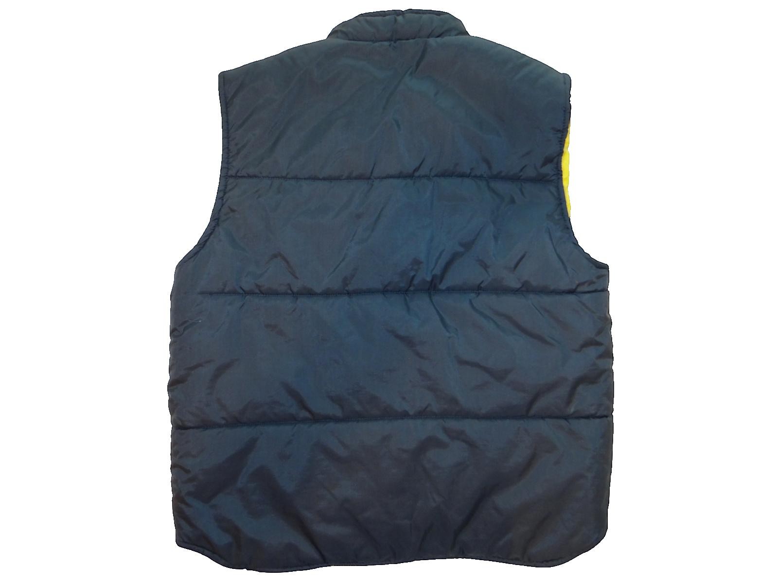 Vintage 1980s Men's Reversible Puffer Vest with Snap Buttons