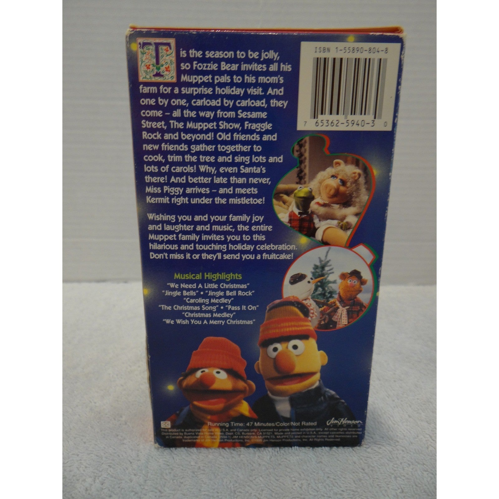 Jim Henson Muppet Family Christmas VHS 1995 Holiday Movie Sesame Street Fraggles