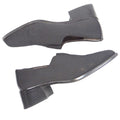 Vintage Jasmin Black Fabric Square Toe Block Heel Loafer Shoe w Box Women Sz 8M