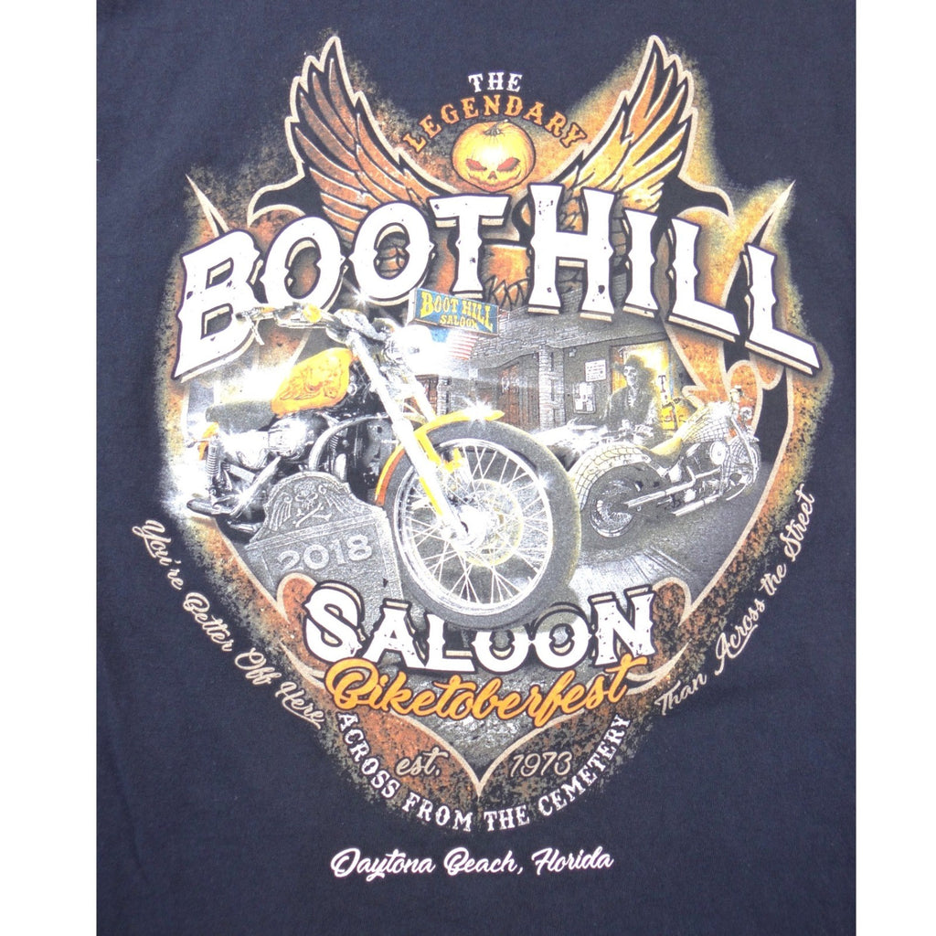 Boot Hill Saloon Biketoberfest 2018 Daytona Beach Black Pocket T-Shirt Mens M