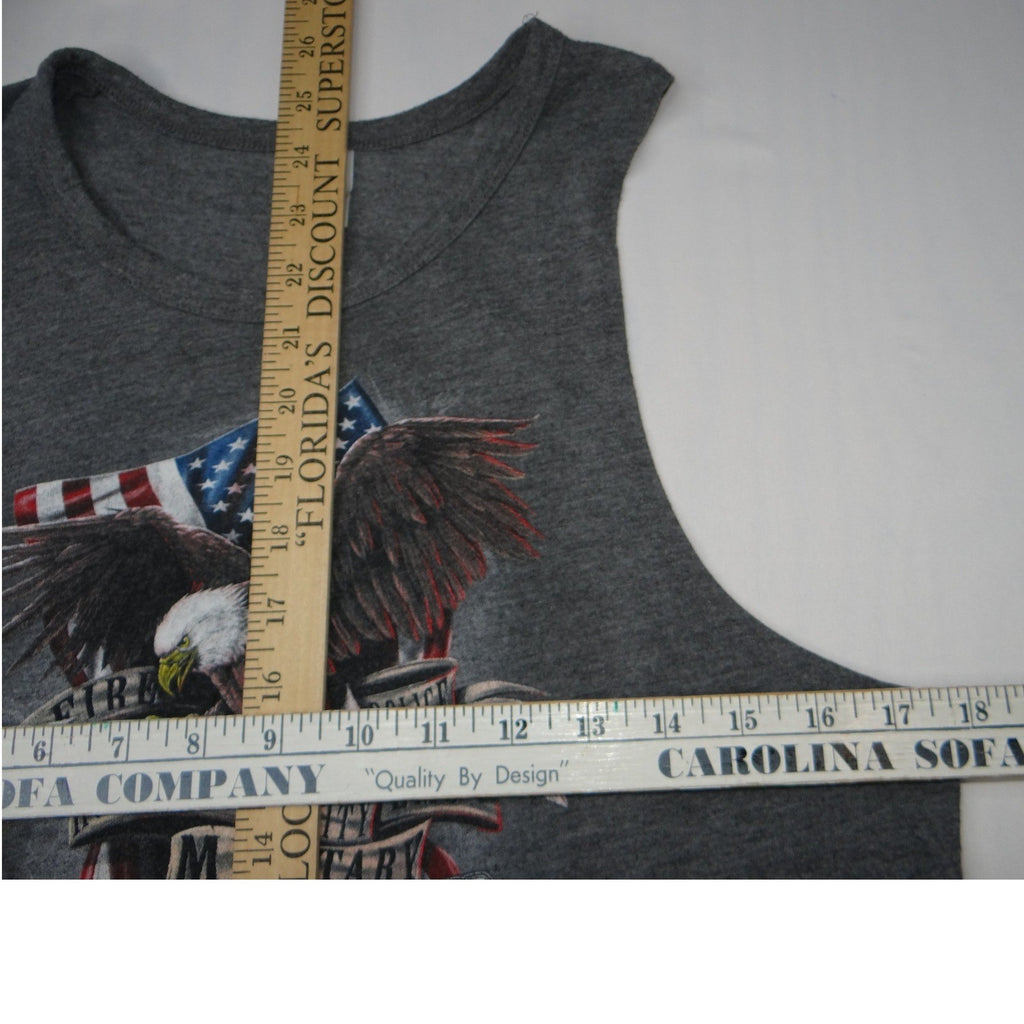 First Responder Games Eagle Flag Tank Top Women's Large Gray