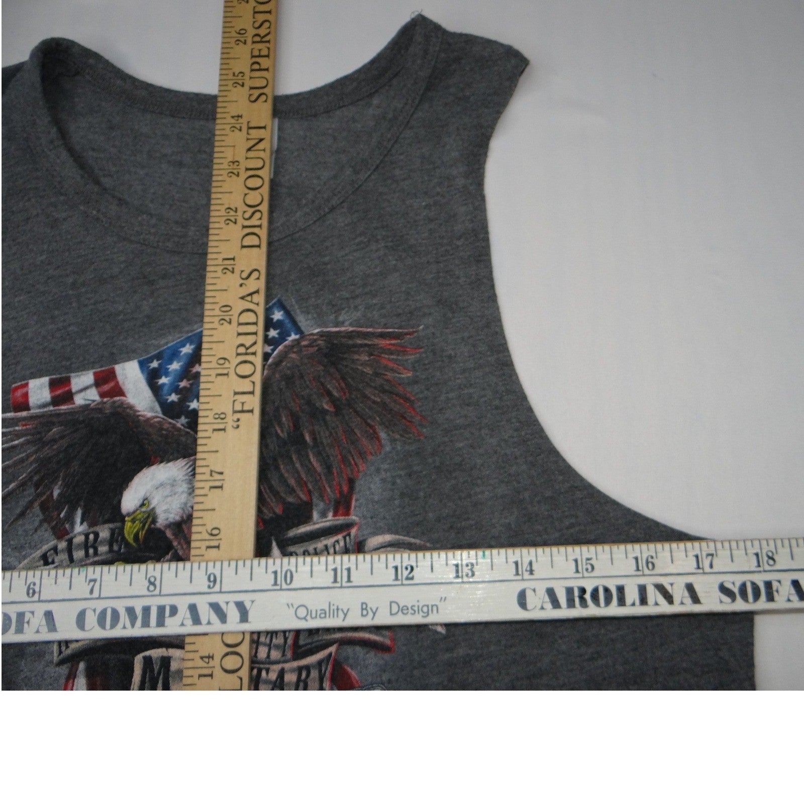 First Responder Games Eagle Flag Tank Top Women's Large Gray