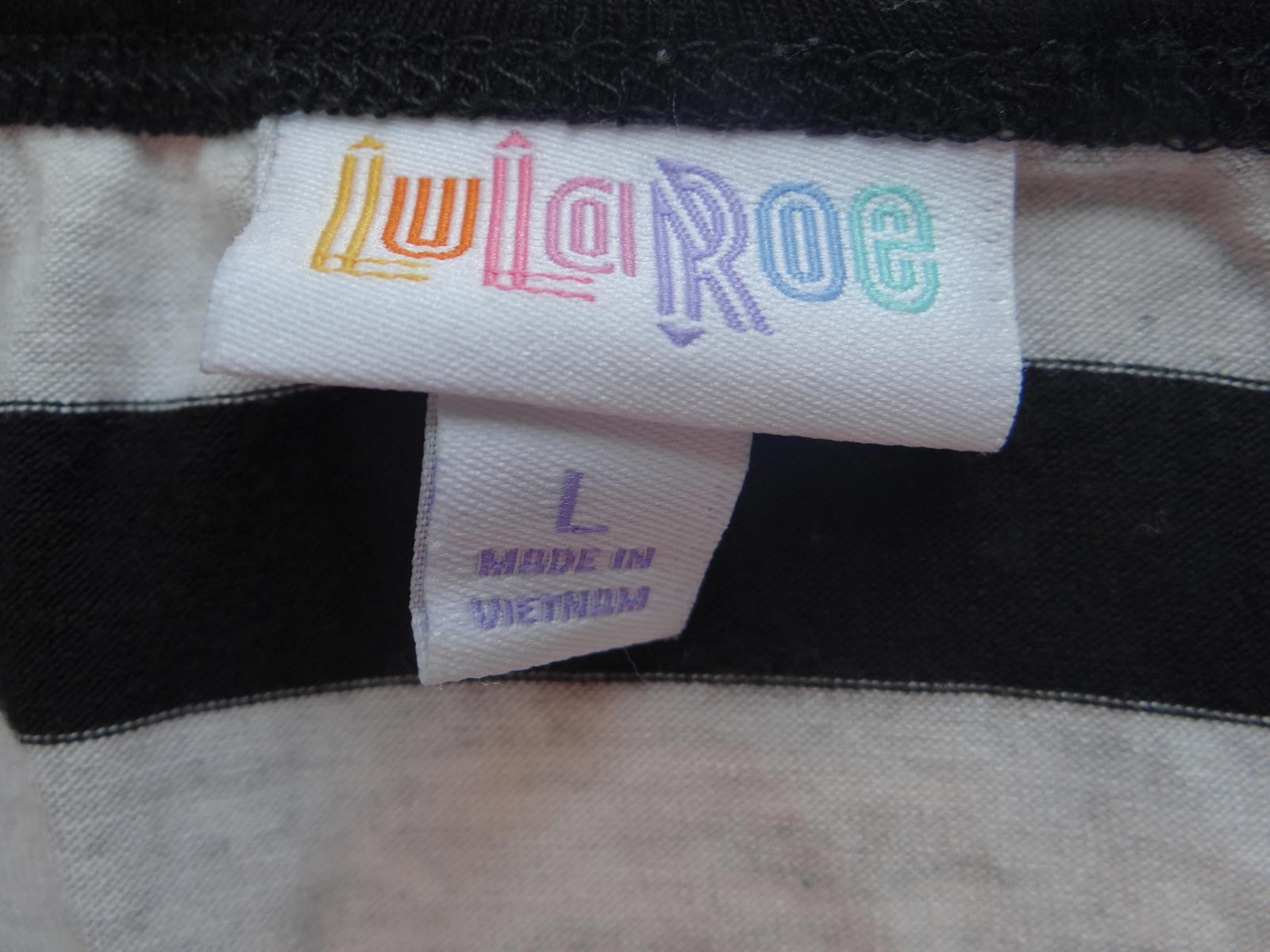 LuLaRoe Black and White Striped Shirt - Stylish and Versatile