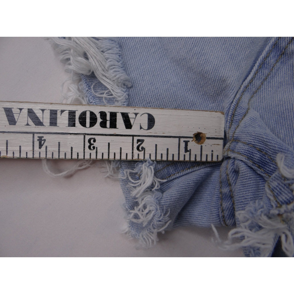 Wild Fable Womens Light Wash Denim Cutoff Shorts High Rise Distressed Size L