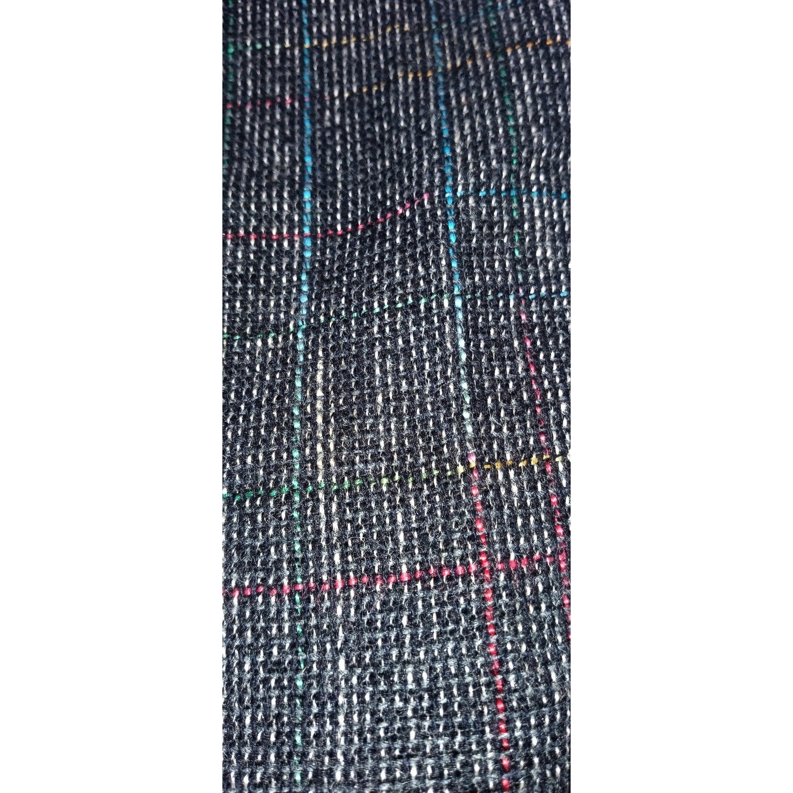 VTG Womens Plaid Tweed Maxi Skirt Dark Multi Color Classic Tailored Knee Length