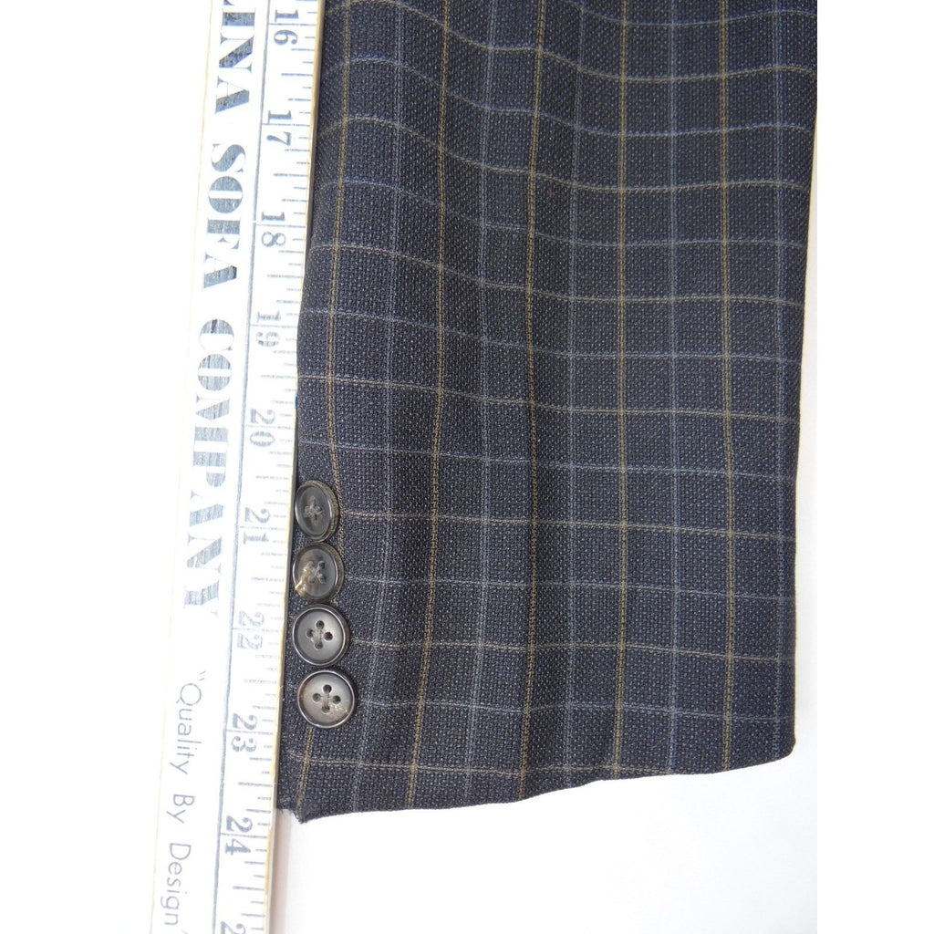 VTG Ermenegildo Zegna High Performance Blazer Men Dark Grey Plaid Wool Blend XL