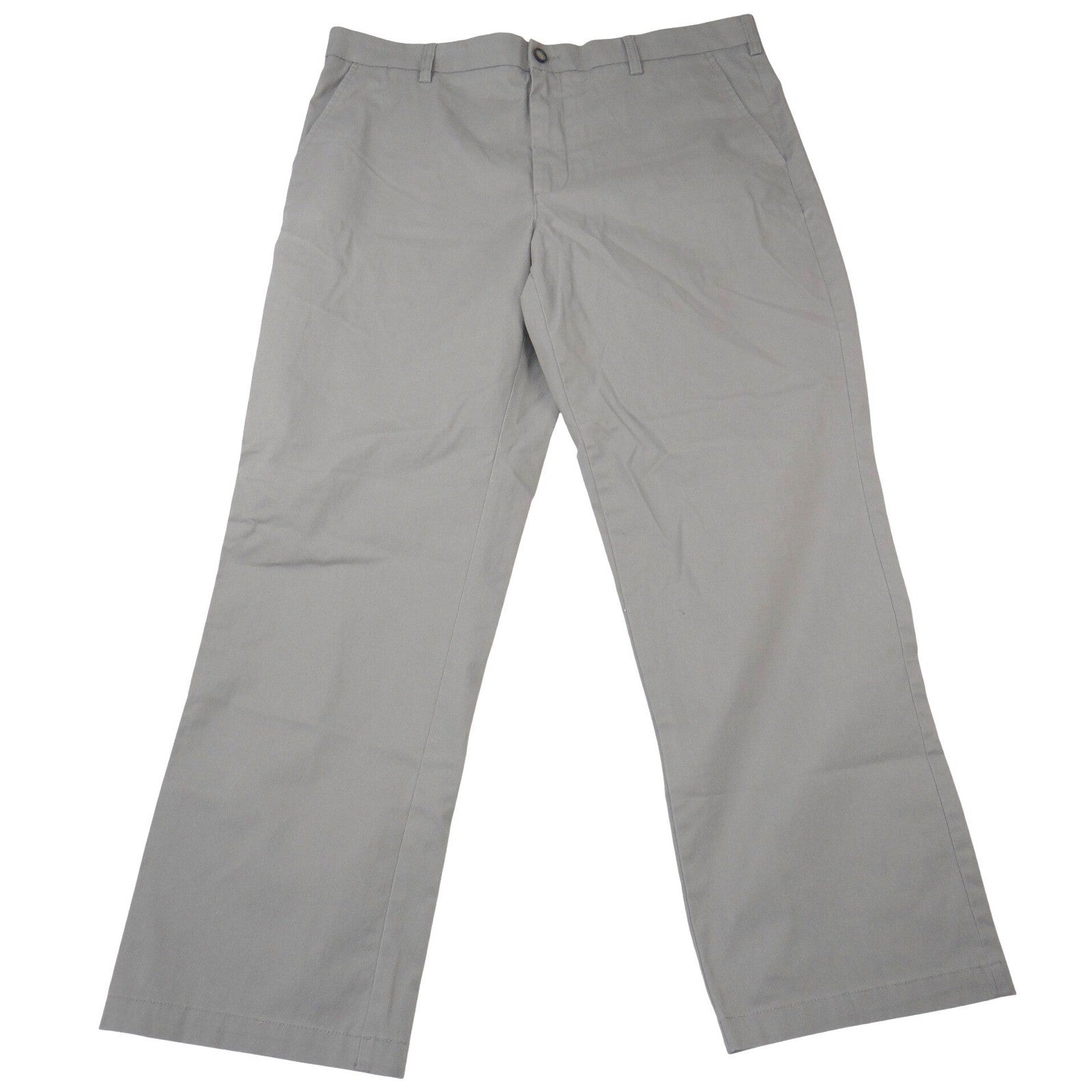 Croft & Barrow Mens Easy Care Classic Fit Grey Chino Dress Pants 40x32 Stretch