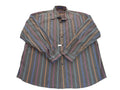 Stylish Alan Flusser Men's XL Striped Button-Up Shirt