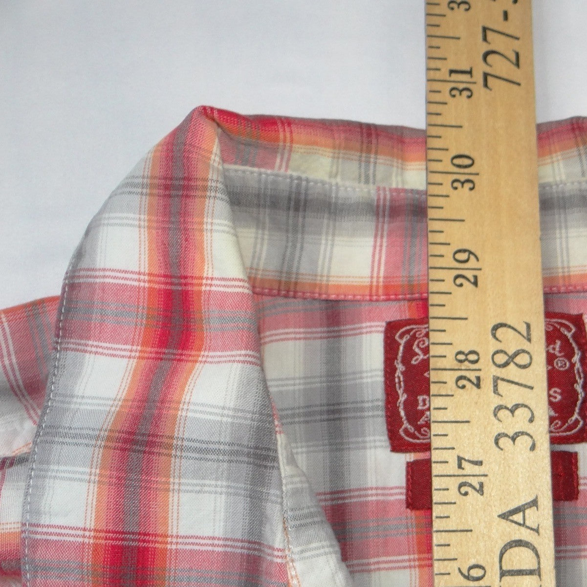Lucky Brand Mens Red Plaid Western Pearl Snap Long Sleeve Shirt Medium