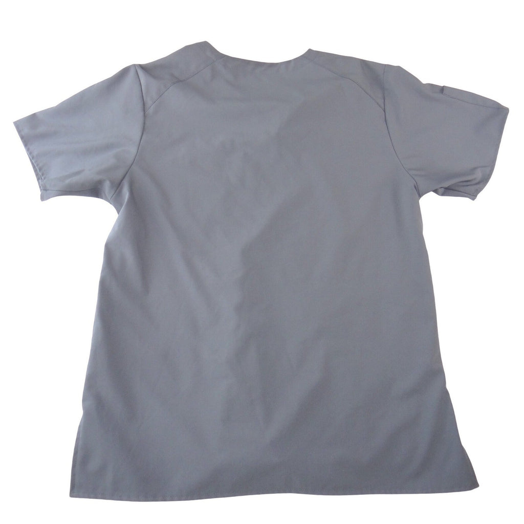 WonderWink Womens Charcoal Gray V-Neck Medical Scrub Top Size Medium